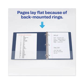Avery® Heavy-duty View Binder With Durahinge And Locking One Touch Ezd Rings, 3 Rings, 4" Capacity, 11 X 8.5, Navy Blue freeshipping - TVN Wholesale